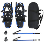 Racchette da neve 3 in 1 con bastoni da trekking Blu e Nero