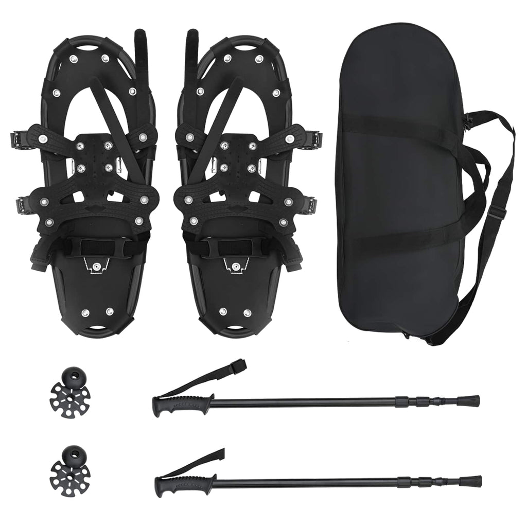 Racchette da neve 3 in 1 con bastoni da trekking Nero