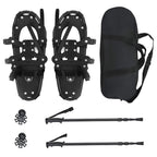 Racchette da neve 3 in 1 con bastoni da trekking Nero