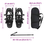 Racchette da neve 3 in 1 con bastoni da trekking Nero
