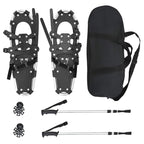 Racchette da neve 3 in 1 con bastoni da trekking Argento e Nero