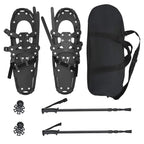 Racchette da neve 3 in 1 con bastoni da trekking Nero