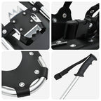 Racchette da neve 3 in 1 con bastoni da trekking Argento e Nero