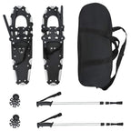 Racchette da neve 3 in 1 con bastoni da trekking Argento e Nero