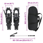 Racchette da neve 3 in 1 con bastoni da trekking Argento e Nero