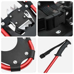 Racchette da neve 3 in 1 con bastoni da trekking Rosso e Nero