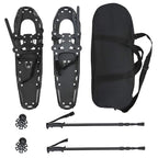 Racchette da neve 3 in 1 con bastoni da trekking Nero
