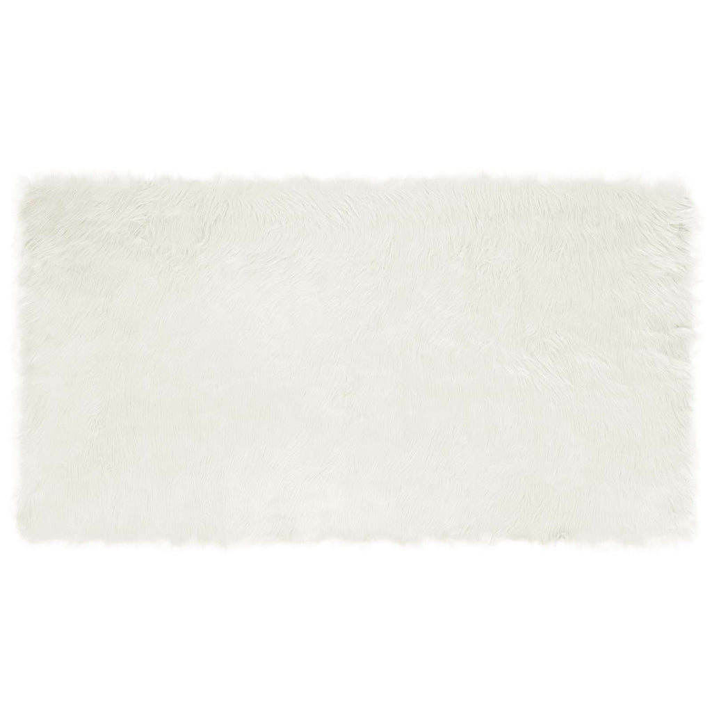Tappeto in finta TAFALLA Bianco 60 x 110 cm Poliestere