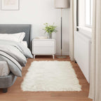 Tappeto in finta TAFALLA Bianco 80 x 150 cm Poliestere
