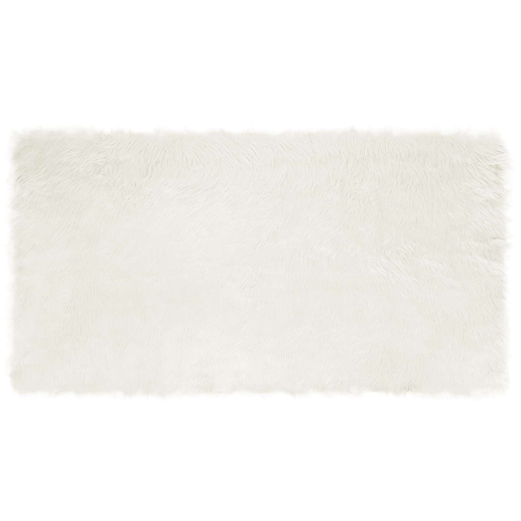 Tappeto in finta TAFALLA Bianco 80 x 150 cm Poliestere