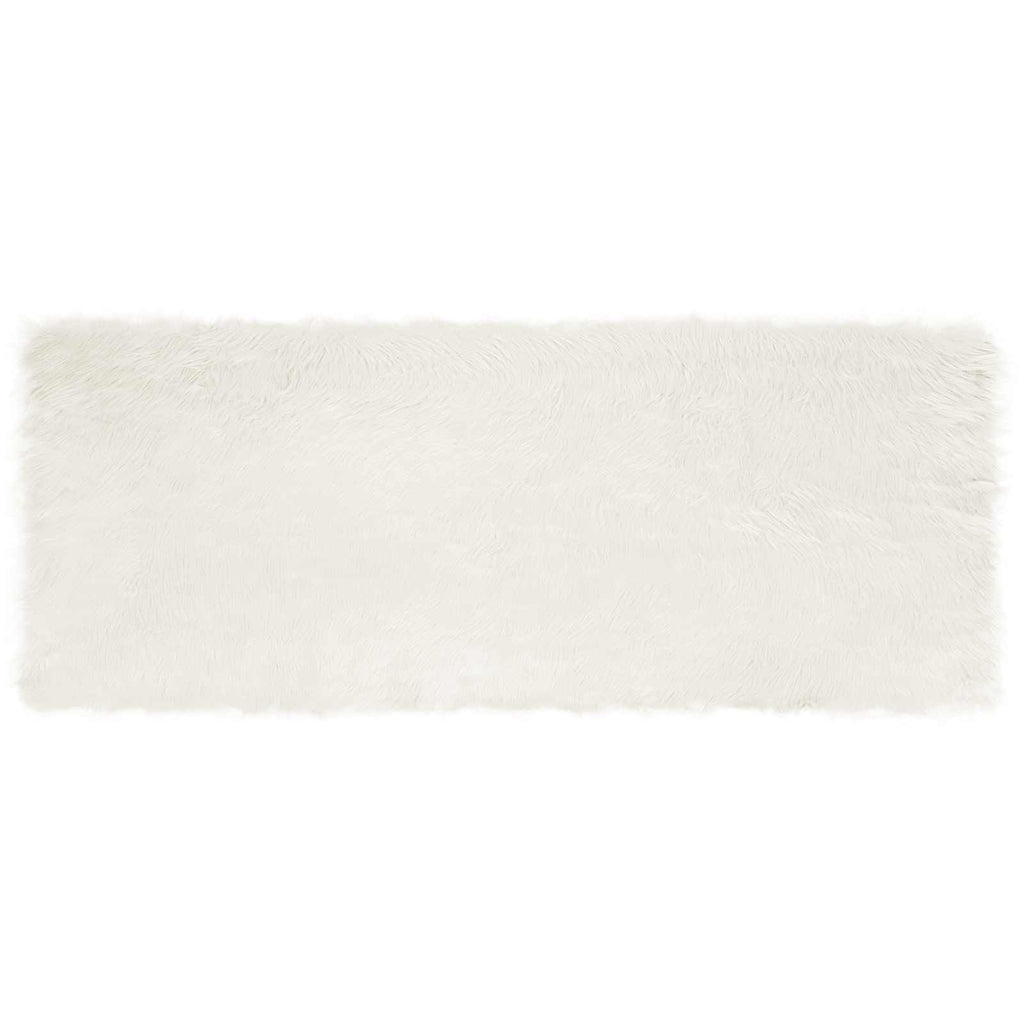 Tappeto in finta TAFALLA Bianco 80 x 200 cm Poliestere