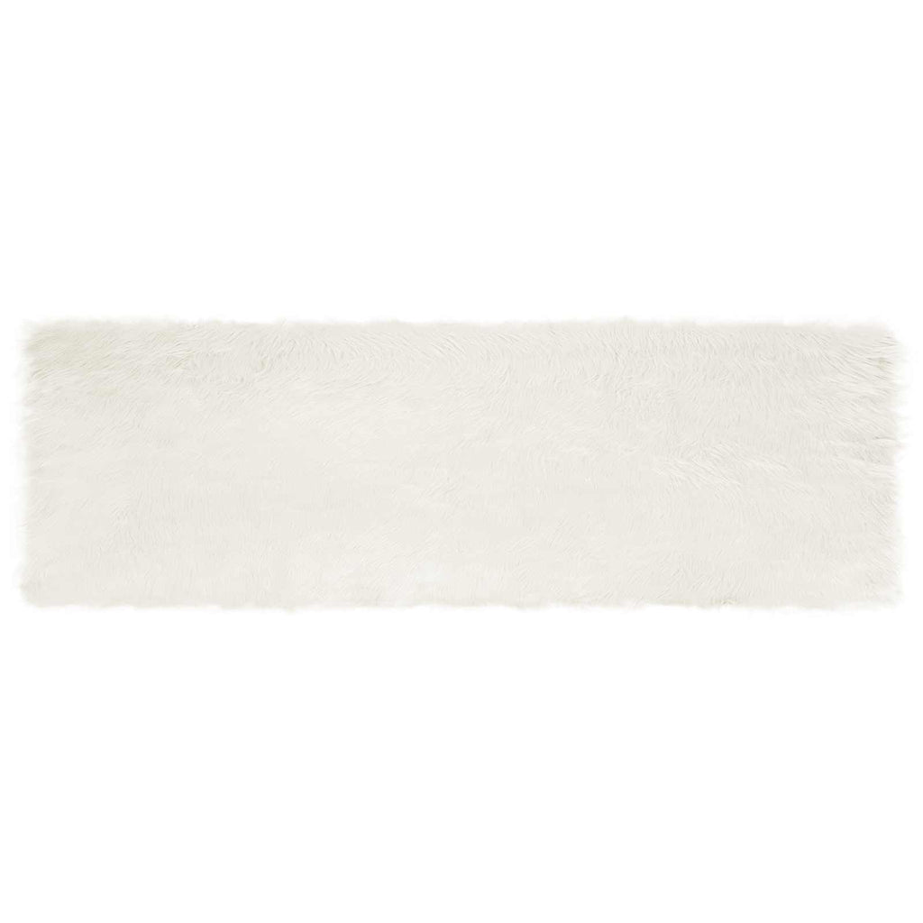 Tappeto in finta TAFALLA Bianco 80 x 250 cm Poliestere