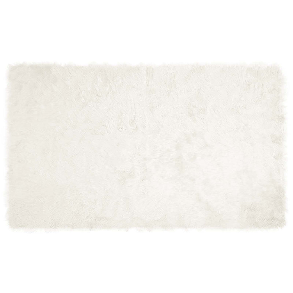 Tappeto in finta TAFALLA Bianco 100 x 200 cm Poliestere