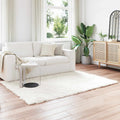Tappeto in finta TAFALLA Bianco 140 x 200 cm Poliestere