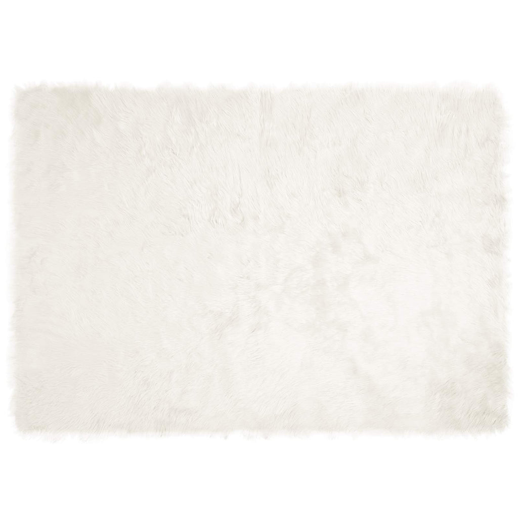 Tappeto in finta TAFALLA Bianco 140 x 200 cm Poliestere