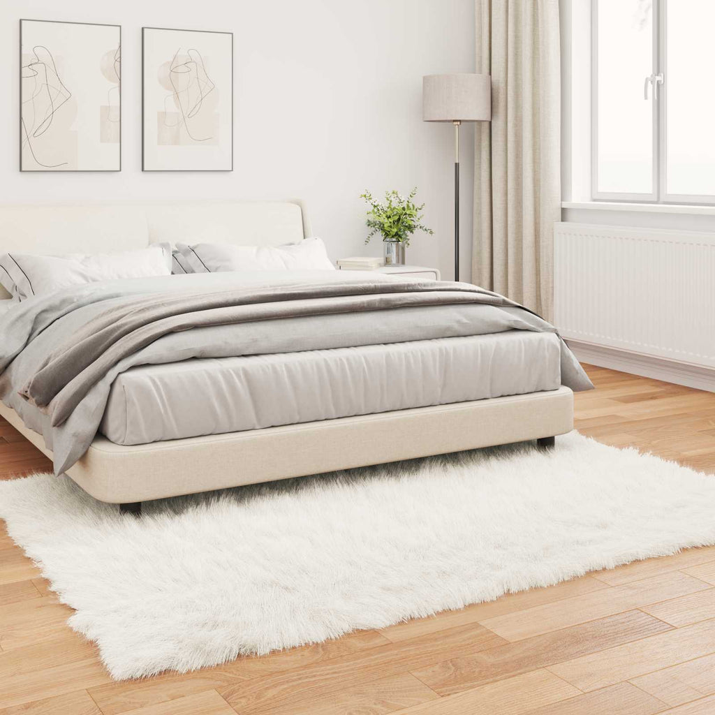 Tappeto in finta TAFALLA Bianco 160 x 230 cm Poliestere