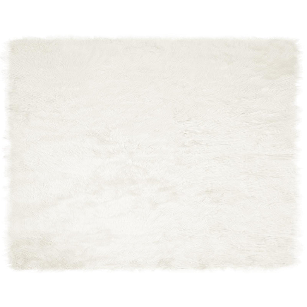Tappeto in finta TAFALLA Bianco 200 x 280 cm Poliestere