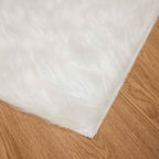 Tappeto in finta TAFALLA Bianco 120 x 120 cm Poliestere