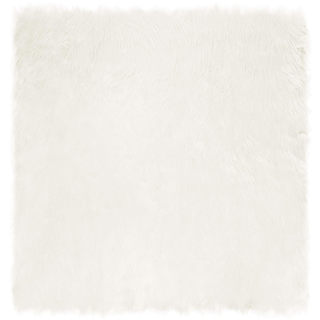 Tappeto in finta TAFALLA Bianco 120 x 120 cm Poliestere