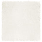 Tappeto in finta TAFALLA Bianco 120 x 120 cm Poliestere