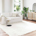 Tappeto in finta TAFALLA Bianco 200 x 200 cm Poliestere
