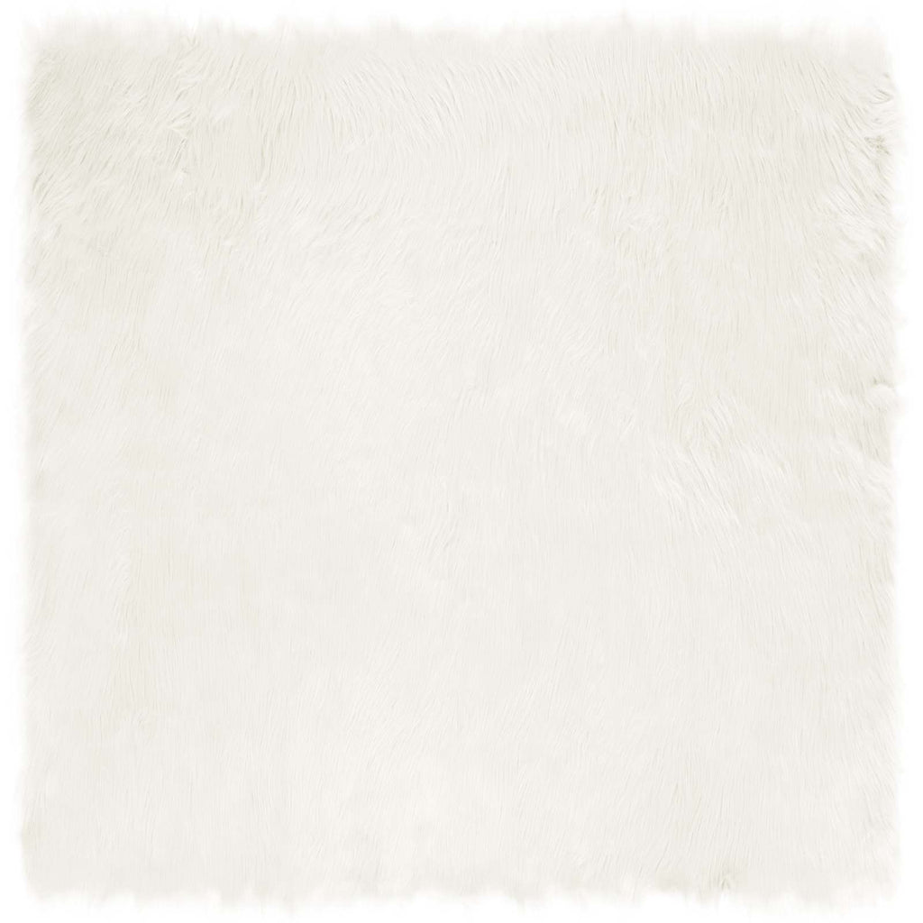 Tappeto in finta TAFALLA Bianco 240 x 240 cm Poliestere