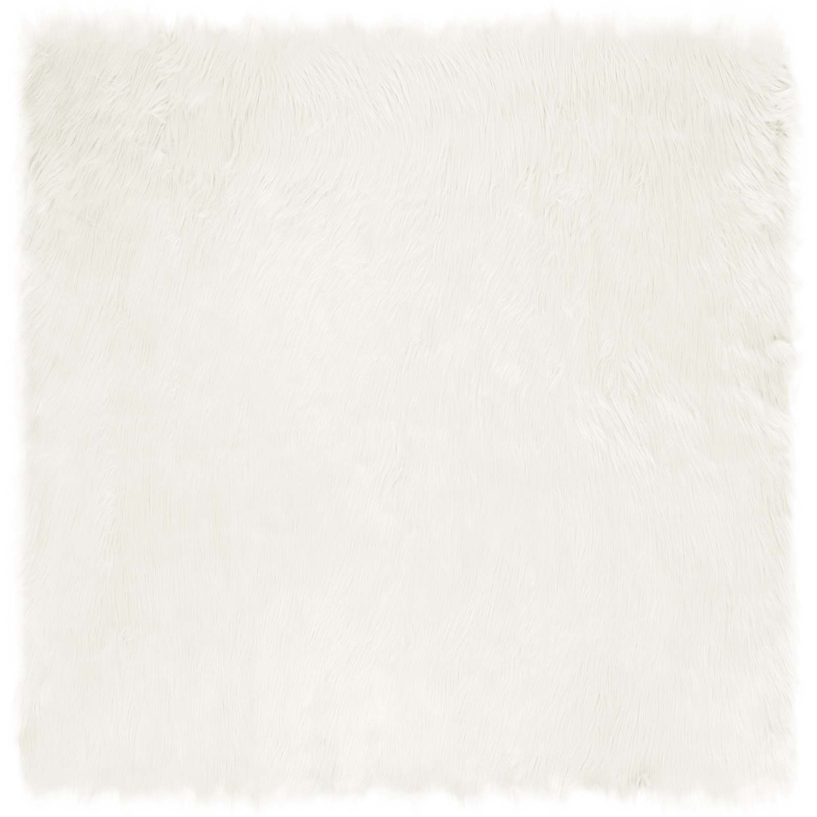 Tappeto in finta TAFALLA Bianco 240 x 240 cm Poliestere