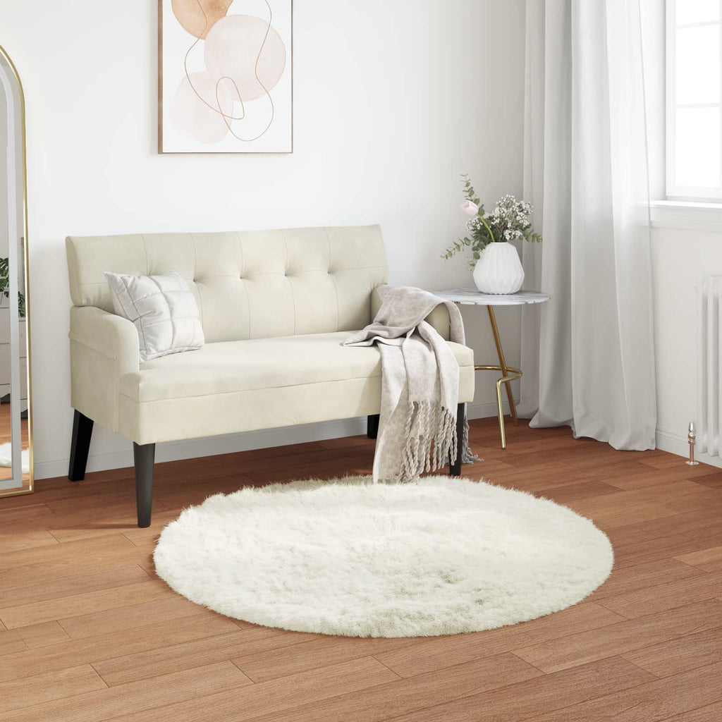 Tappeto in finta TAFALLA Bianco Ø 120 cm Poliestere