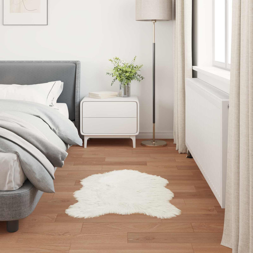 Tappeto in finta TAFALLA Bianco 50 x 80 cm Poliestere