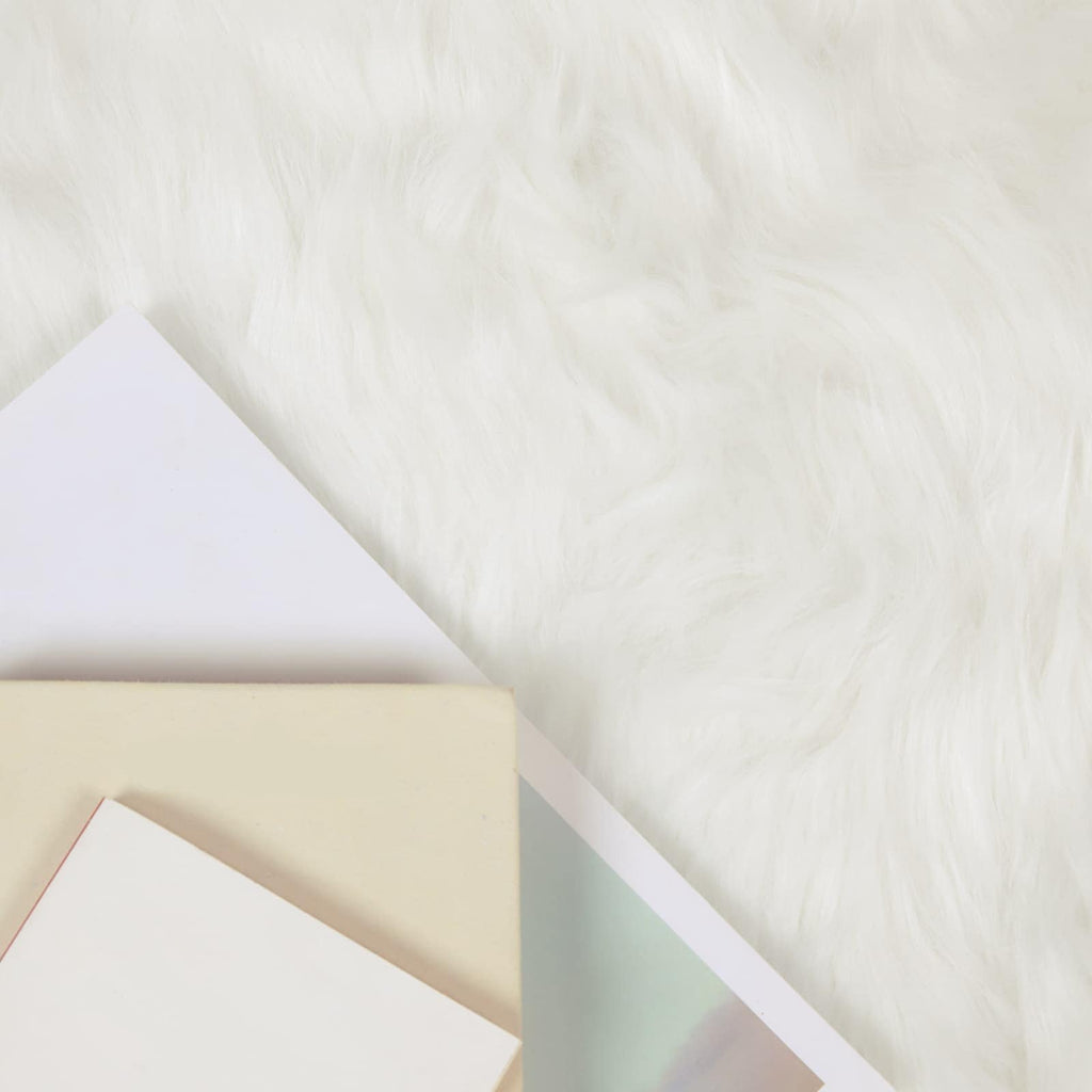 Tappeto in finta TAFALLA Bianco 50 x 80 cm Poliestere