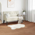 Tappeto in finta TAFALLA Bianco 80 x 120 cm Poliestere