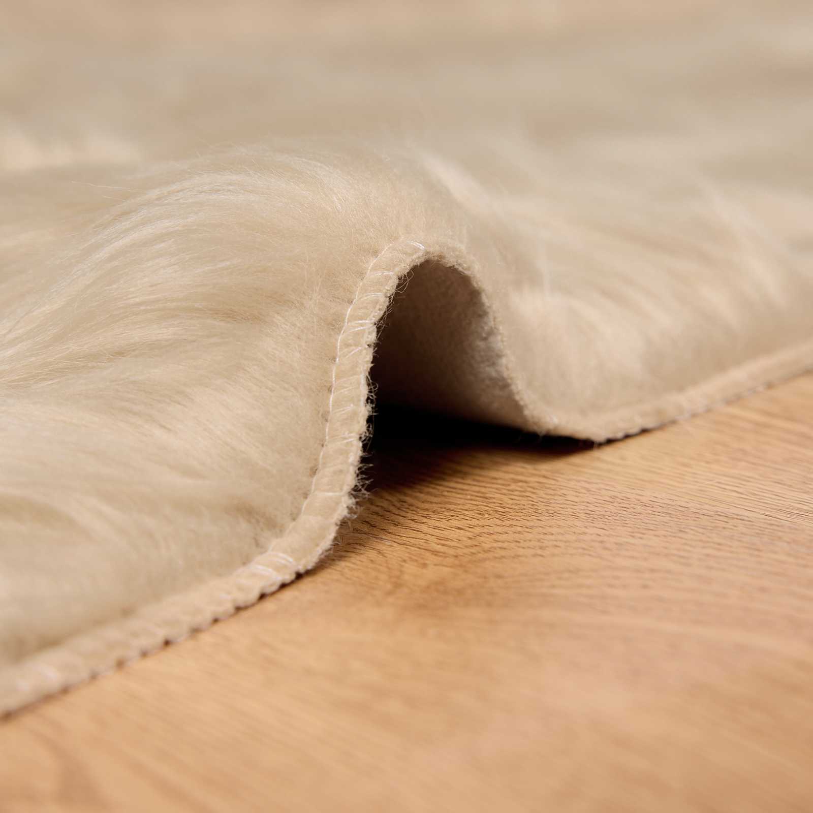 Tappeto in finta TAFALLA Beige 60 x 110 cm Poliestere