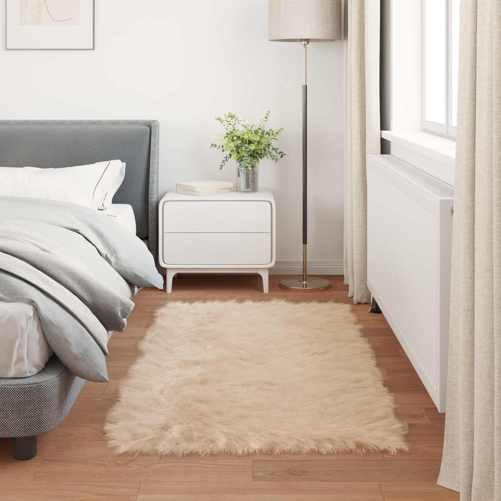 Tappeto in finta TAFALLA Beige 60 x 110 cm Poliestere