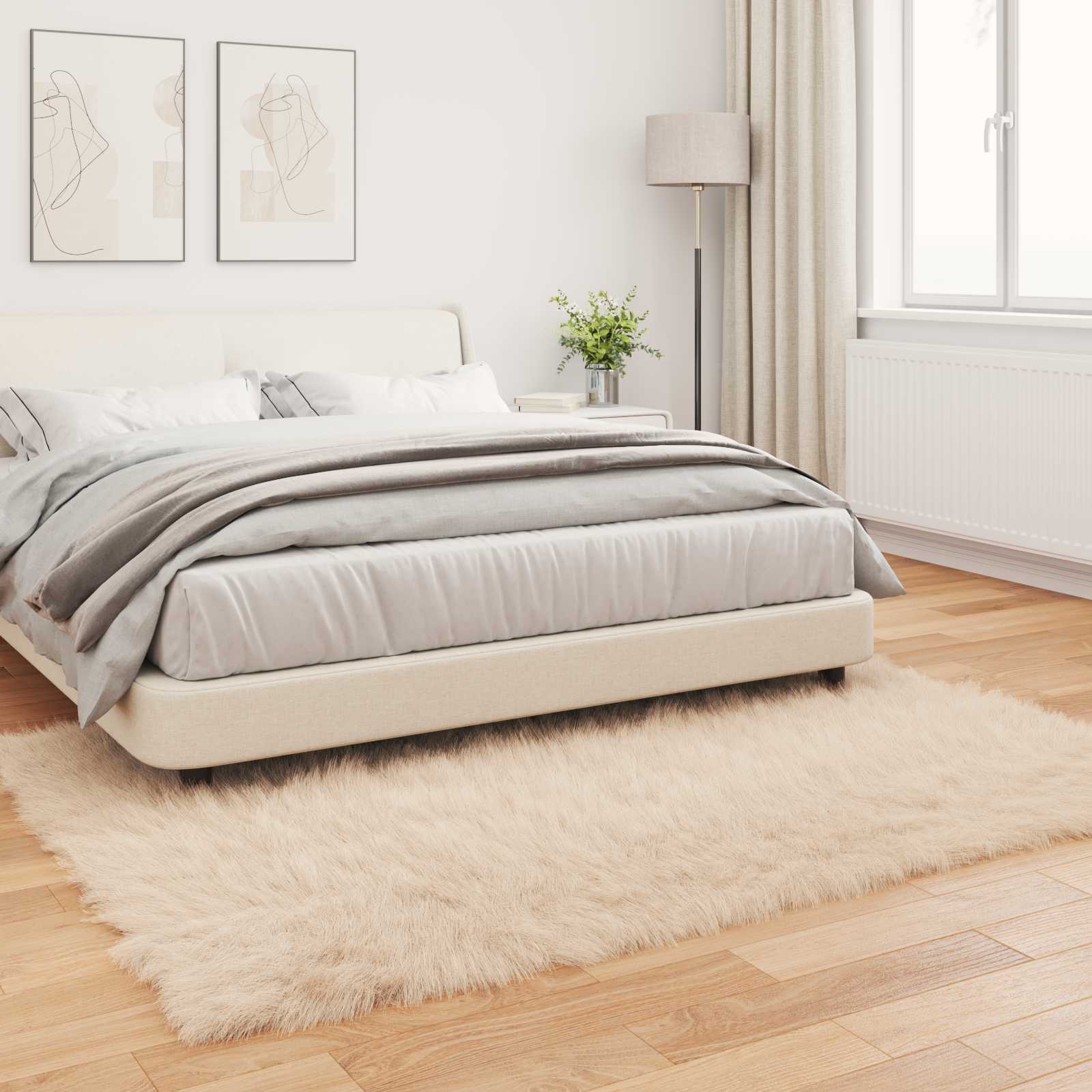 Tappeto in finta TAFALLA Beige 160 x 230 cm Poliestere