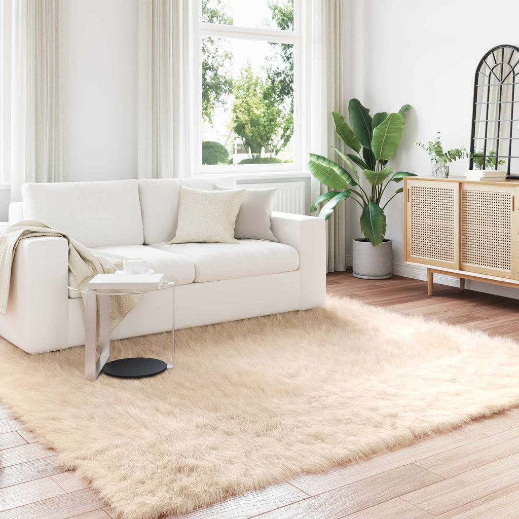 Tappeto in finta TAFALLA Beige 240 x 240 cm Poliestere