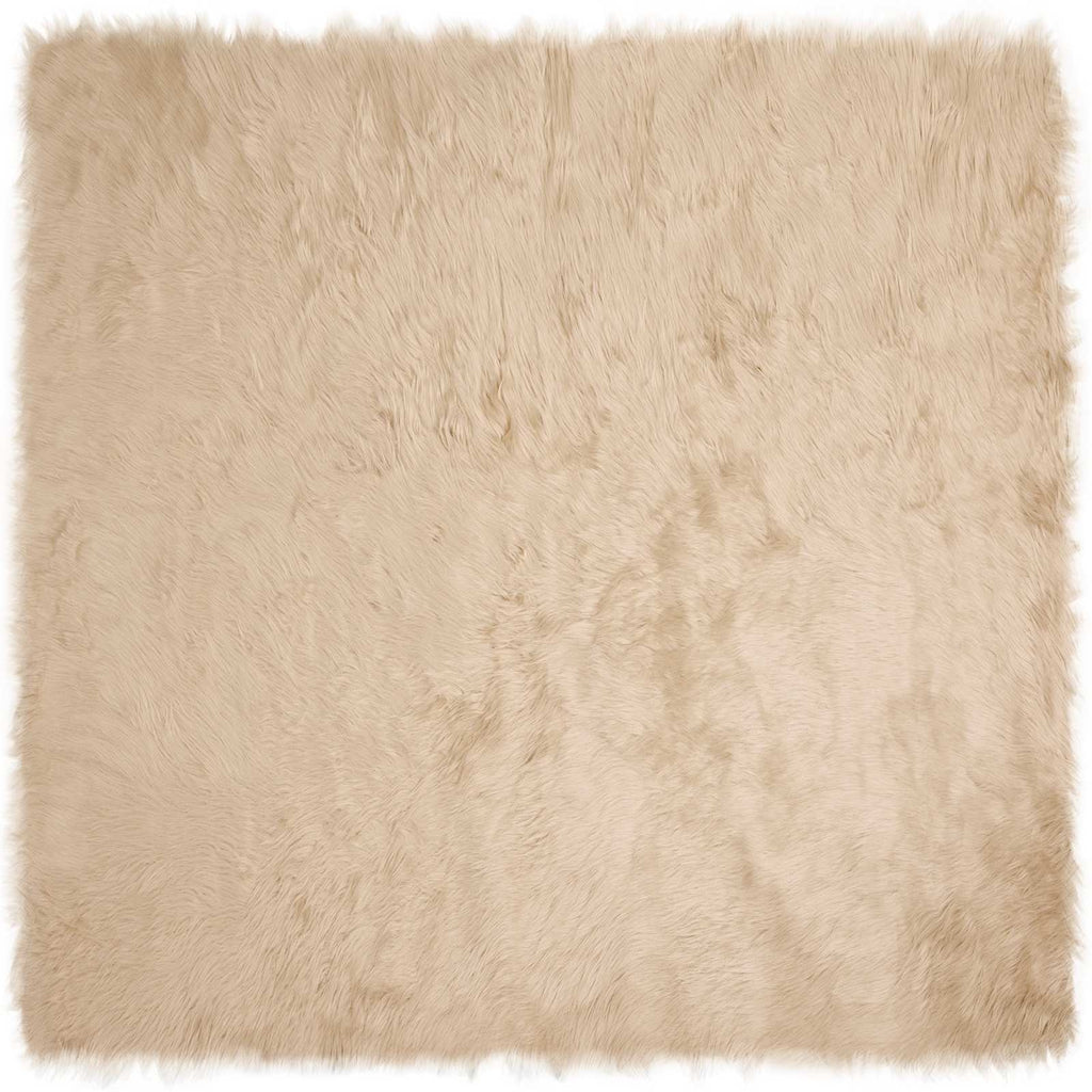 Tappeto in finta TAFALLA Beige 240 x 240 cm Poliestere