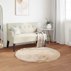 Tappeto in finta TAFALLA Beige Ø 80 cm Poliestere