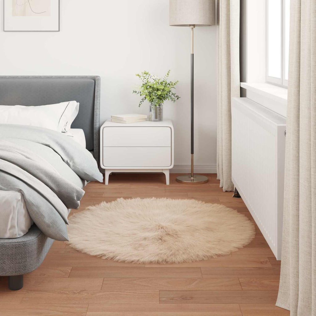 Tappeto in finta TAFALLA Beige Ø 100 cm Poliestere