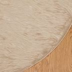 Tappeto in finta TAFALLA Beige Ø 120 cm Poliestere