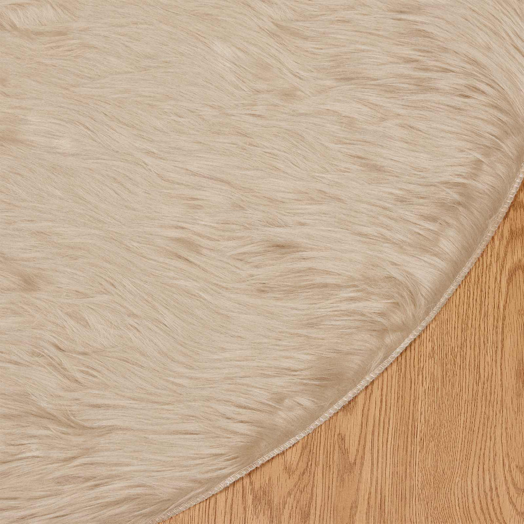 Tappeto in finta TAFALLA Beige Ø 160 cm Poliestere
