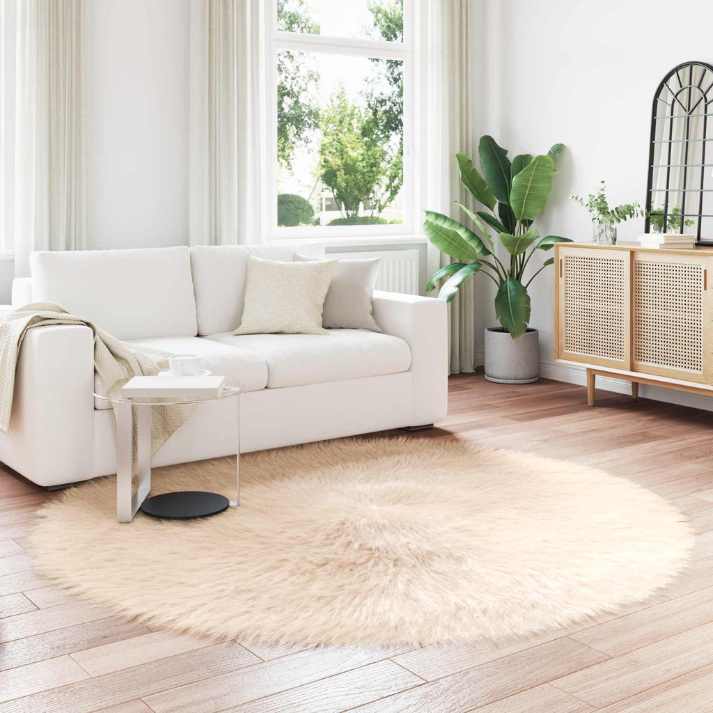Tappeto in finta TAFALLA Beige Ø 200 cm Poliestere