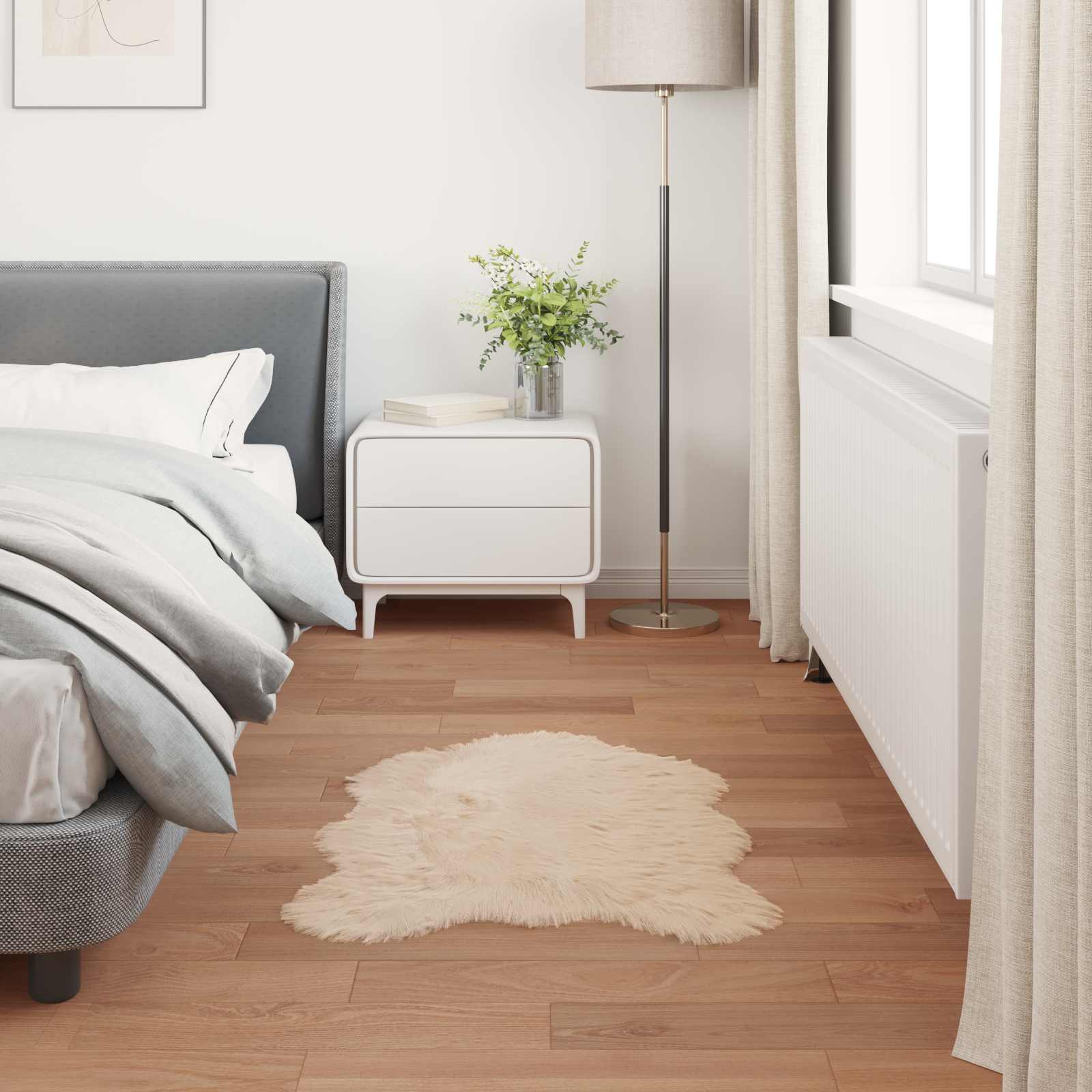 Tappeto in finta TAFALLA Beige 60 x 90 cm Poliestere