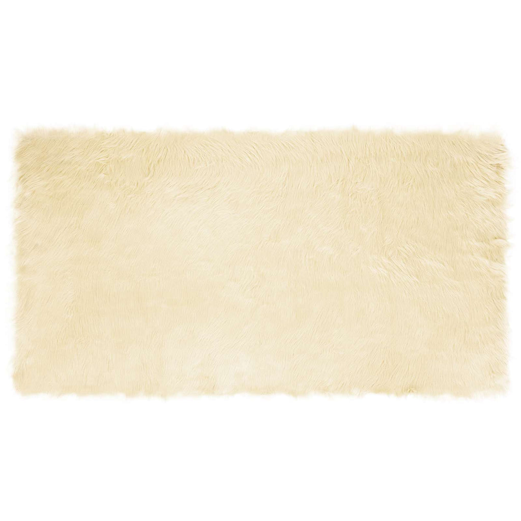 Tappeto in finta TAFALLA Crema 60 x 110 cm Poliestere