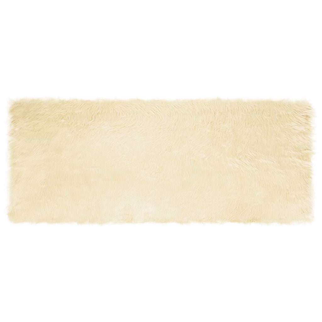 Tappeto in finta TAFALLA Crema 80 x 200 cm Poliestere