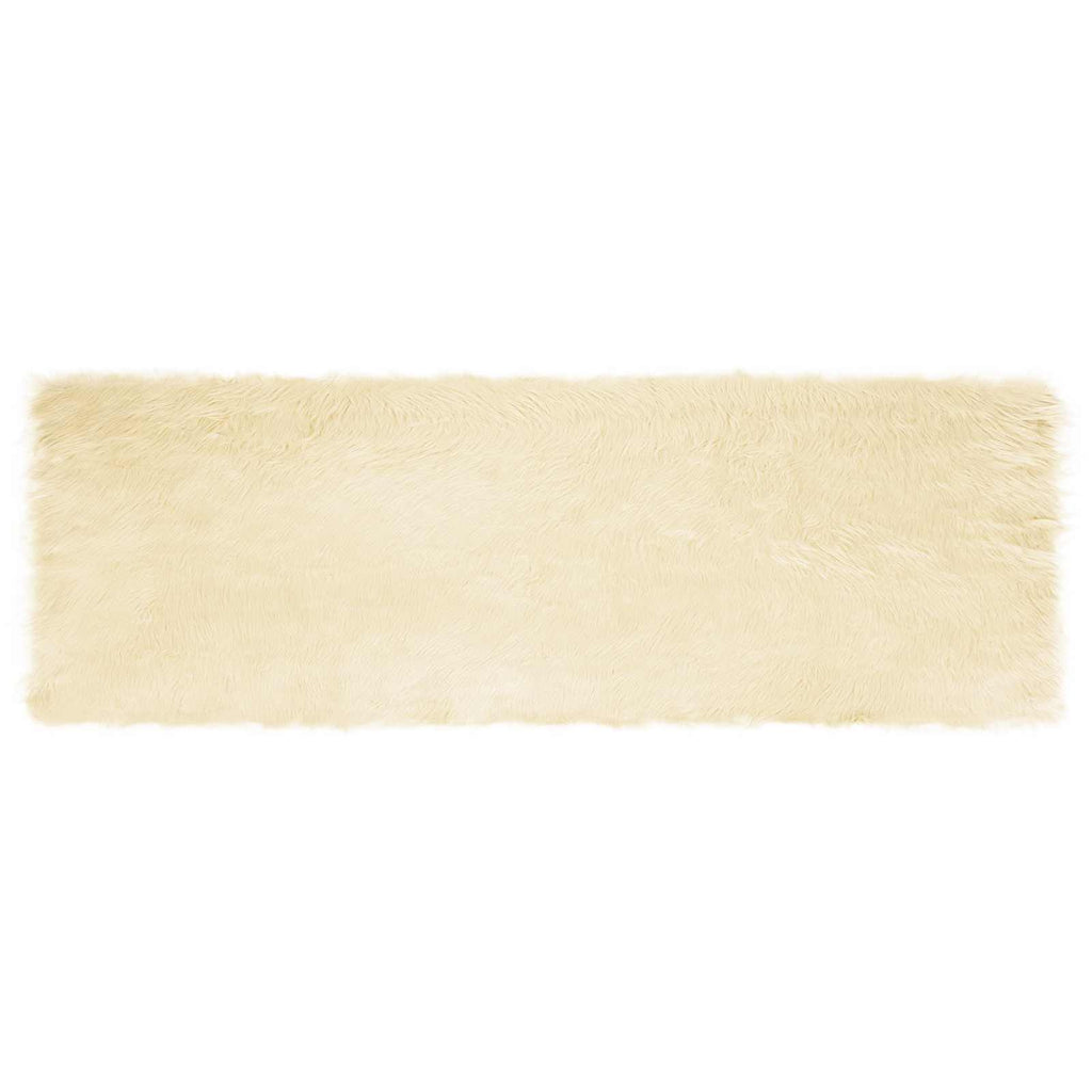 Tappeto in finta TAFALLA Crema 80 x 250 cm Poliestere