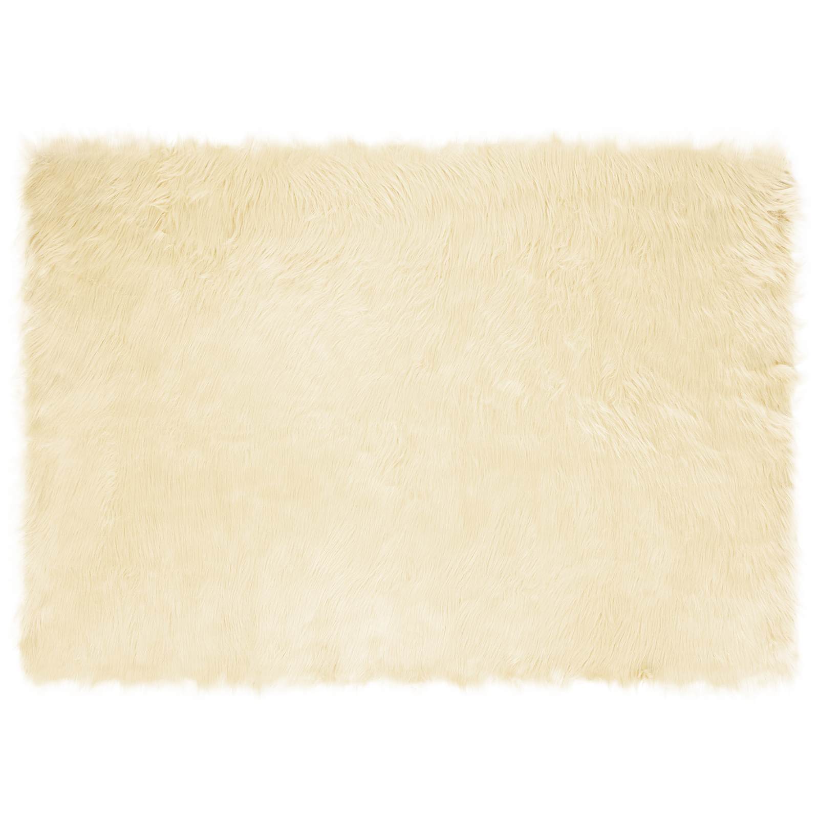Tappeto in finta TAFALLA Crema 120 x 170 cm Poliestere