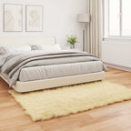 Tappeto in finta TAFALLA Crema 140 x 200 cm Poliestere