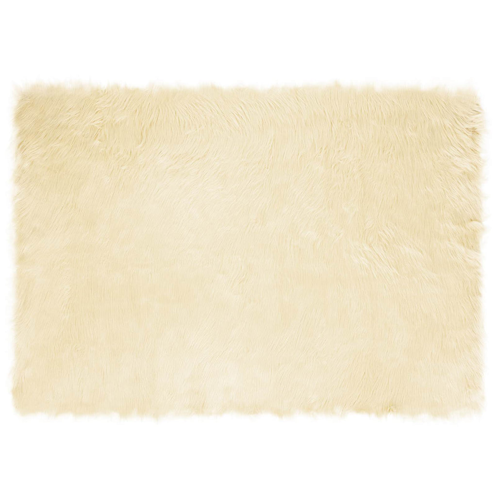 Tappeto in finta TAFALLA Crema 140 x 200 cm Poliestere