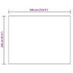 Tappeto in finta TAFALLA Crema 240 x 340 cm Poliestere