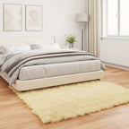 Tappeto in finta TAFALLA Crema 120 x 120 cm Poliestere